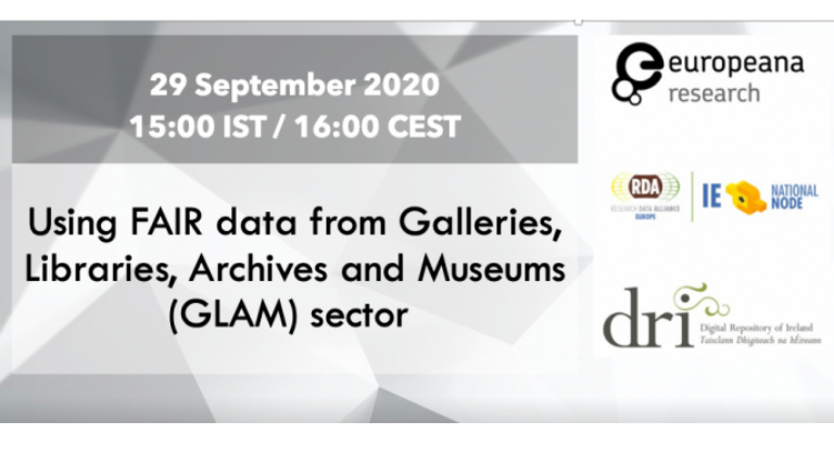 Using FAIR data from Galleries, Libraries, Archives and Museums (GLAM) sector
